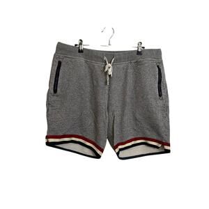 Chubbies Shorts Mens XL Gray Lounge Wear 7" Inseam Zipper Pockets Stripe Hem